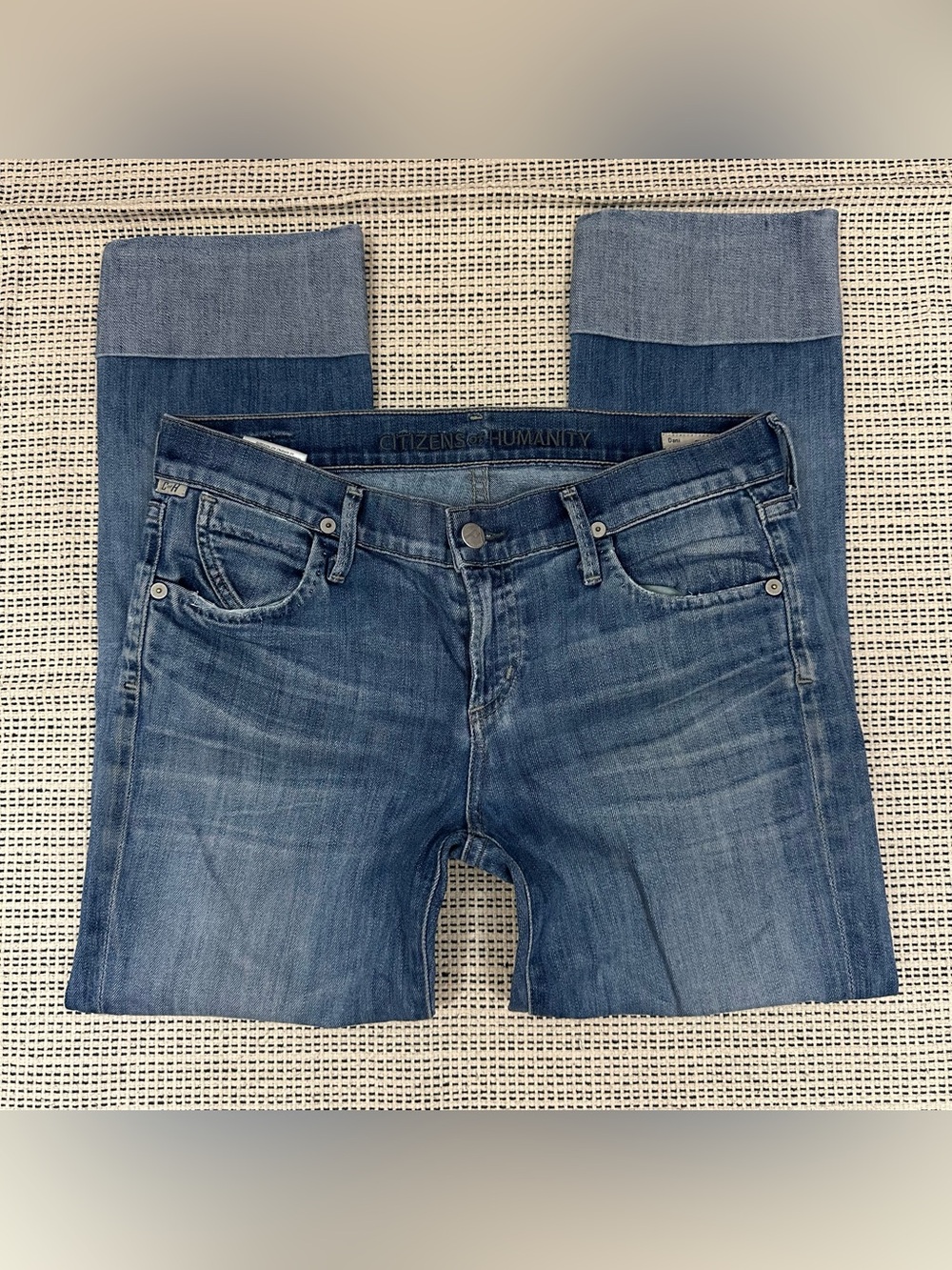 Citizens of Humanity Dani High Rise Straight Crop Medium Wash Jean Capsule Chic
